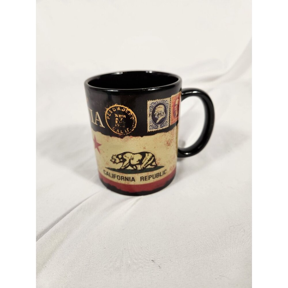 Lanza California Republic Souvenir Letter Stamp Bear Coffee Mug NWT